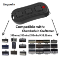 Linguolin Fashion 371LM 893MAX 890MAX 3 Buttons Remote Control Handheld Transmitter for PURPLE RED ORANGE Yellow Green Garage Gate Opener Type. 