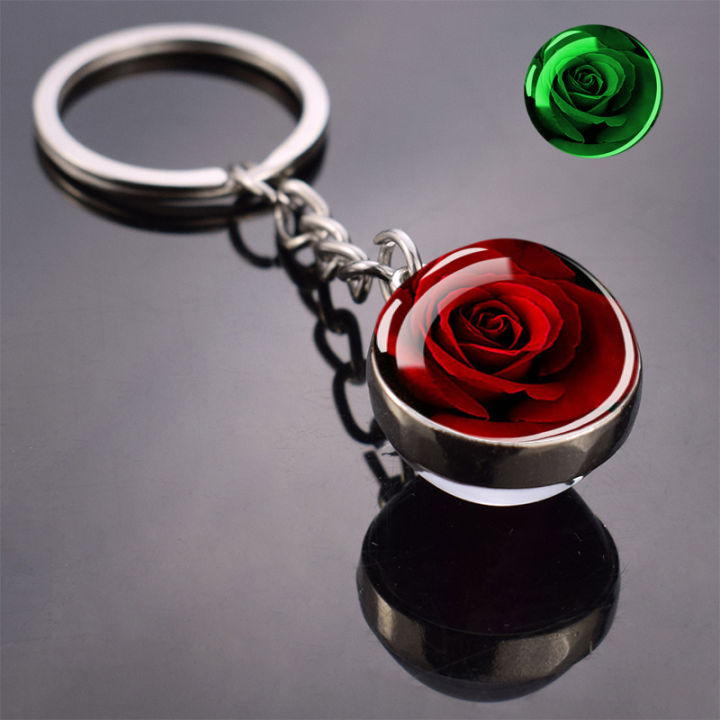 Luminous%20Flower%20Keyring%20Rose%20Lotus%20Cherry%20Blossoms%20Sunflower%20Keychain%20Glass%20Ball%20Pendant%20Jewelry%20Gift%20for%20Women%20Cute%20Key%20Chain%20-%20Image%204
