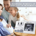 1 PCS Baby First Scan Photo Frames Pregnancy Announcement Gifts Picture Pregnant White Wood Baby Sonogram Picture Frame Countdown Weeks. 