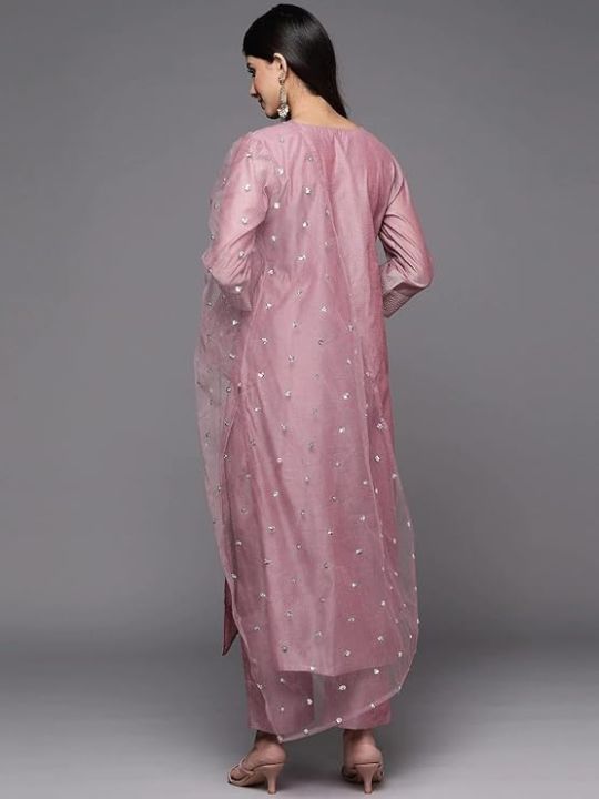 Women's%20Cotton%20Blend%20Kurta%20Set%20with%20Pant%20and%20Dupatta%20-%20Image%207