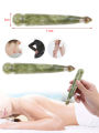 Aweisuan Hot Sale Natural Jade Stone Face Eye Massage Stick Jade Gua Sha Beauty Acupuncture Wand Natural Healing Stone Meridian Scraping Acupoint. 