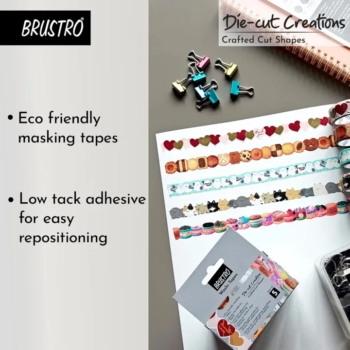 Brustro%20Die-Cut%20Creations%20Washi%20Tapes%20%7C%20Set%20of%205%20%7C%2015%20mm%20x%203%20mtrs%20-%20Image%202