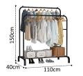 1pc Metal Garment Rack Multipurpose Clothes Rack With Bottom Shelf / Coat Jacket Hanger For Home Bedroom Storage Organizer Unique Display Stand. 