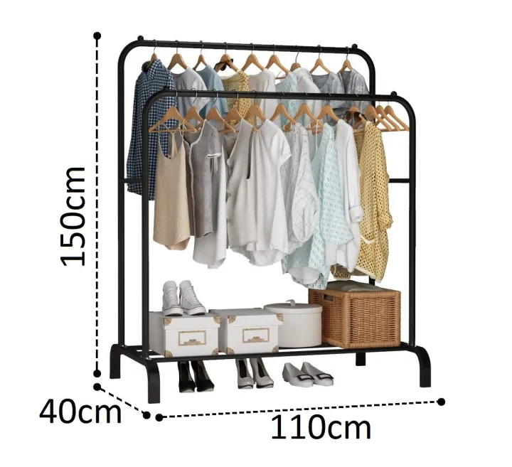 1pc%20Metal%20Garment%20Rack%20Multipurpose%20Clothes%20Rack%20With%20Bottom%20Shelf%20/%20Coat%20Jacket%20Hanger%20For%20Home%20Bedroom%20Storage%20Organizer%20Unique%20Display%20Stand%20-%20Image%203