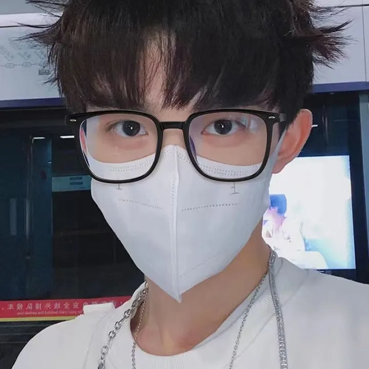 Large%20Frame%20Myopia%20Glasses%20Rim%20Glasses%20Frame%20Anti-Blue%20Light%20Anti-Radiation%20Black%20Frame%20Glasses%20Men's%20Trendy%20Plain%20Light%20Eye%20Protection%20Slimming%20Face%20Small%20-%20Image%207