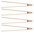 fasdaga 4 Packs 12 Inch Wood Toaster Tongs Kitchen Tongs & New 1Pc Long Handle Stainless Steel Tea Coffee Spoon. 