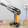 Car Vacuum Cleaner Cordless Tire Inflator Pressure Gauge Vacuum Rechargeable Air Compressor Pump. 