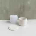 Ornaments Storage Tank Silicone Mold DIY Small Round Plaster Candle Jar Cup Mold Silicone Mold Cement for Plaster Cement Drop Glue Resin Molds Home Decor Ornaments. 