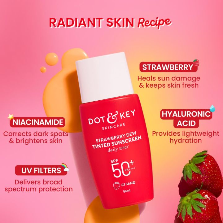 Dot%20&%20Key%20Strawberry%20Dew%20Tinted%20Sunscreen%20SPF%2050+%20Pa++++%20%7C%20Protection%20Against%20UA/UB%20%7C%20Broad%20Spectrum,%20Water%20&%20Sweat%20resistant%20%7C%20For%20All%20Skin%20Types%20%7C%2050ml%20-%20Image%209