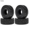 Sutuiying 1.9 Crawler Tires 1/10 RC Soft Rubber Mud Tyres 118mm With Foam Insert Fashion For RC Crawler Car Traxxas TRX4 Axial SCX10 SCX10 II RC4W. 