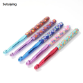 Sutuiying 5pcs Aluminum Alloy Knitting Needles Crochet Hooks Weave Crochet High Quality Needles Set Sweater Knitting Yarn Knit hook Tool 6.5/7/8/9/10mm. 