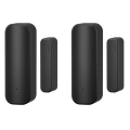 2X Tuya Smart Door Window Sensor Home Indoor Door Magnetic Detector Compatible with & Home Black. 