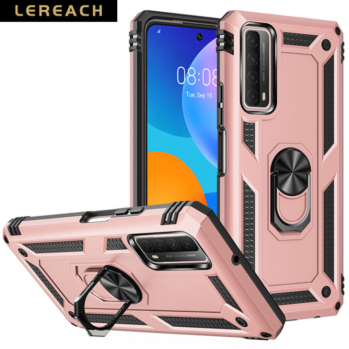 Lereach%20For%20Huawei%20Y7a%20Mobile%20Phone%20Case%20TUP+PC%20Hard%20Ring%20Car%20Ring%20Bracket%20Shockproof%20Back%20Cover%20-%20Image%202