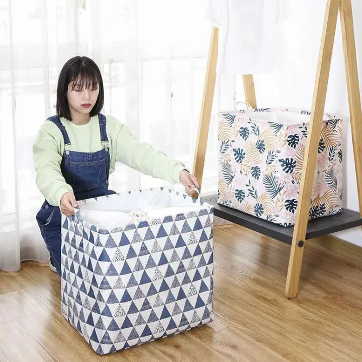 100L%20Capacity%20Cube%20Durable%20Quality%20Cotton%20Linen%20with%20PE%20Waterproof%20Coating%20Coating%20Laundry%20Basket%20Bag%20with%20Handles%20and%20Cover%20-%20Image%208