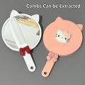 Portable Sanrio Cute Hello Kitty Kawaii Comb Mirror Set Combs Handheld Mirror Extracted Hair Brush Hair Massage Styling Tool LUKE. 
