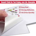 IS 5 Pieces of Fashion Sticker Self-Adhesive Glossy Photo Paper A4 Size 120 GSM for Inkjet Printer (White) Dries Quickly DIY Sticker Printing Label Art. 