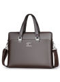 Office Bag PU Briefcase Large Capacity Briefcase Laptop File Bag. 