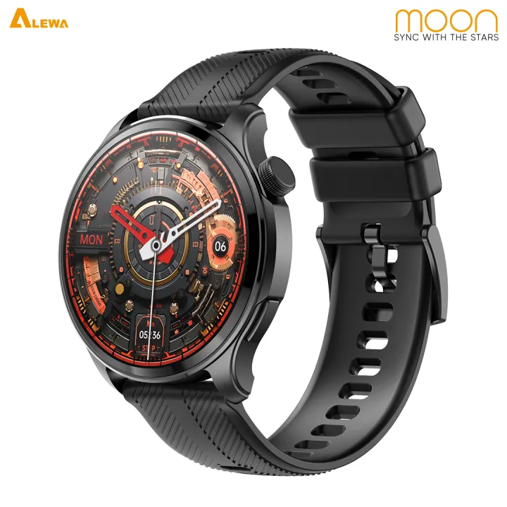 Alewa%20Moon%20Amoled%20Round%20Metallic%20Smart%20Watch%20%7C%205.3%20BT%20Call%20%7C%203ATM%20Waterproof%20%7C%20Dustproof%20%7C%20290mah%20Battery%20%7C%20DaFit%20App%20(Rose%20Gold/Black/Starry%20Silver)%20-%20Image%203