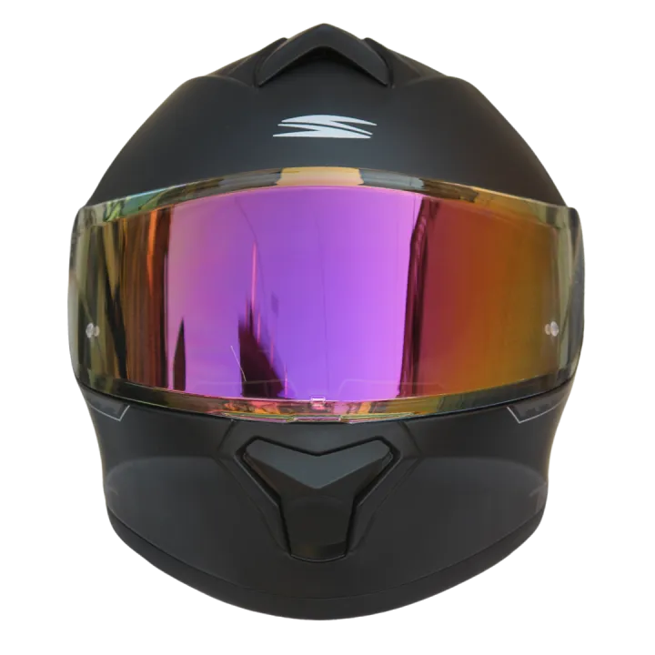 Spyder%20Spike%202%20Plain%20Matt%20Black%20Full%20Face%20Motorcycle%20Helmet%20-%20Image%202