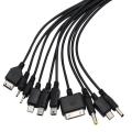 Universal Mobile Phone Charger Adapter Plug 10 In 1 Usb Data Cable Charging Cable Suitable For Nokia Motorola Samsung. 