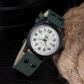 Wenefang SOKI 1pc Men Brown Quartz Watch With Circular Watch Sales promotion Dial Pointer Leather Date For Sports Daily. 