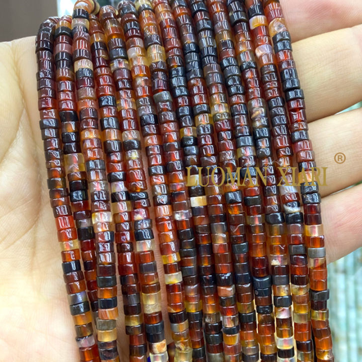 4x2MM%20Rondelle%20Natural%20Stone%20Dream%20Red%20Agate%20Flat%20Round%20Loose%20Spacer%20Beads%20for%20Jewelry%20Making%20Diy%20Bracelet%20Accessories%20-%20Image%202