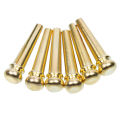 CGearuppt Guitar Bridge Pins 6pcs Copper Endpin 6 String Pegs With Electric Acoustic Guitar Replacement Parts. 