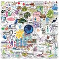 HOT BeliefMelief New style 50/100pcs Biology Stickers Funny Aesthetic Decals Vinyl Waterproof Laptop Luggage Fridge Stationery Scrapbook Phone Sticker. 