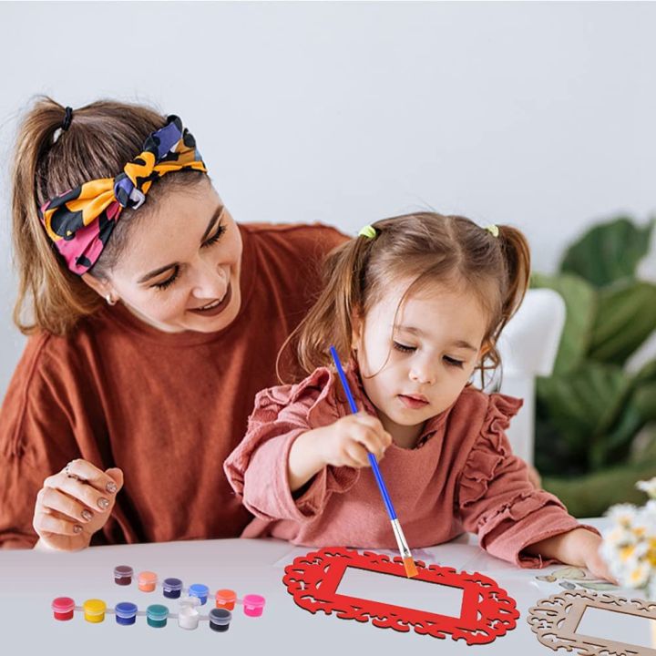 Sptrry18%20PCS%20Unfinished%20Blank%20Wooden%20Mini%20Picture%20Frames%20with%20Lanyard%20for%20Kids%20DIY%20Painting%20Display%20Photo%20Hanging%20Decoration%20-%20Image%202