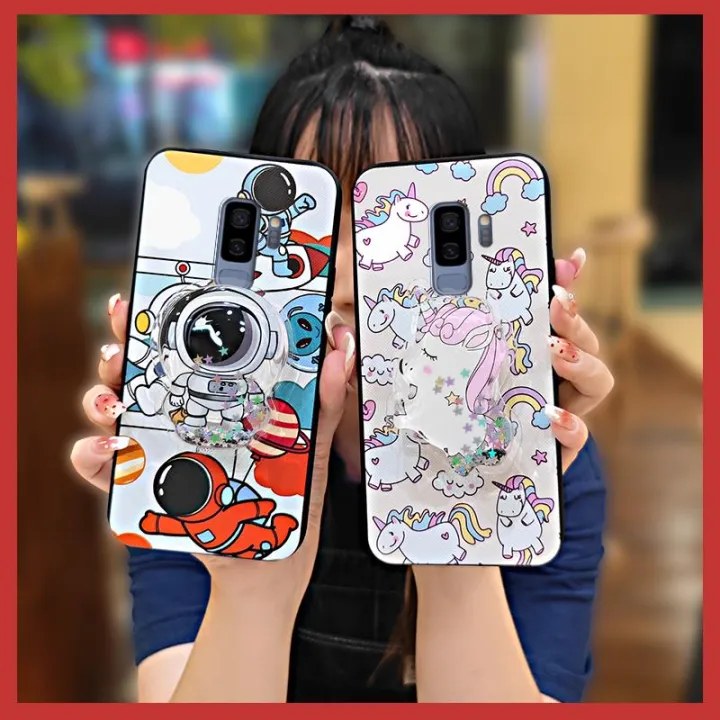 cute%20Soft%20Case%20Phone%20Case%20For%20Samsung%20Galaxy%20S9%20Plus/S9+/SM-G9650%20TPU%20Glitter%20Dirt-resistant%20Rotatable%20stand%20Durable%20-%20Image%204