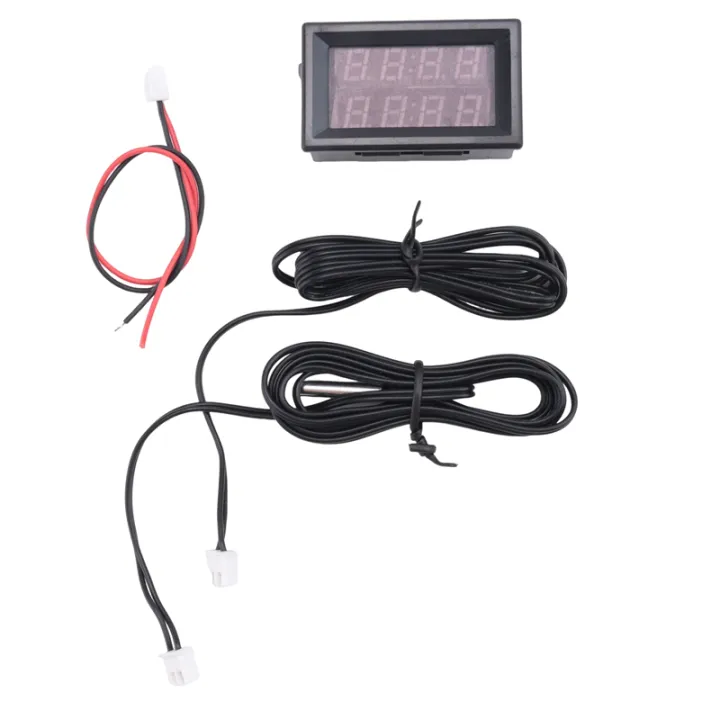 Dual Red LED Digital Display Thermometer Waterproof Temperature Sensor ...