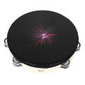 Tookss 10” Hand Held Tambourine Wooden Jingles Percussion Instrument Hand Tambourines For Church Party Kids School Party. 