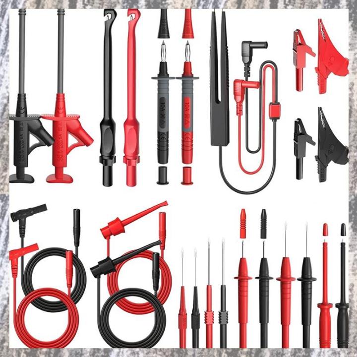 25 Piece Multimeter Test Leads Kit, As Shown Plastic with Replaceable ...