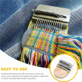 NAMUNY 2 Sets Small Speedweve Type Weave Tool DIY Wooden Speedweve Darning Tool Mini Fun Mending (14 Hooks). 
