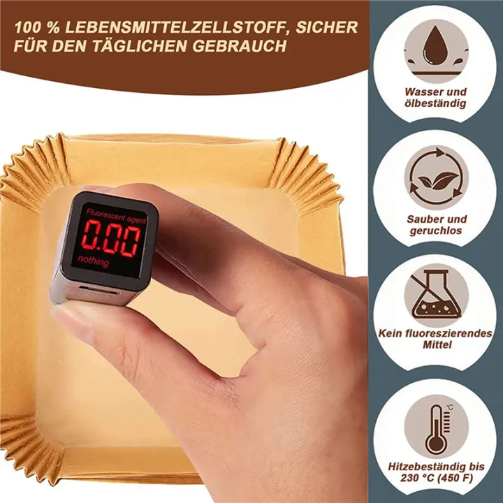 NXFDSIOZ%20Baking%20Paper%20for%20Hot%20Air%20Fryer%20Square%20(20%20cm),%20Pack%20of%20200%20Airfryer%20Baking%20Paper%20Disposable%20Non-Stick%20Paper%20Waterproof%20-%20Image%203