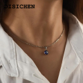 DISICHEN Portable Turkey Evil Eye Charms Necklace for Woman Blue Round Pendants Couple Chain Necklaces Lucky Jewelry 2023 Fashion Friendship Gift. 
