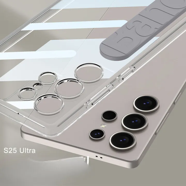 HODON%20Transparent%20With%20Wristband%20Phone%20Case%20for%20Samsung%20Galaxy%20S25%20Ultra%20S25%20Plus%20Cases%20Clear%20Silicone%20Shockproof%20Protective%20Hard%20Back%20Cover%20-%20Image%206