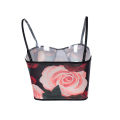 Sun Tight Upper Collar V Summer Vest Classification Hot 【】2021 Women's Fashion Luxury Rose Print Suspenders Open Back Exposed Navel Suspenders Casual-top. 