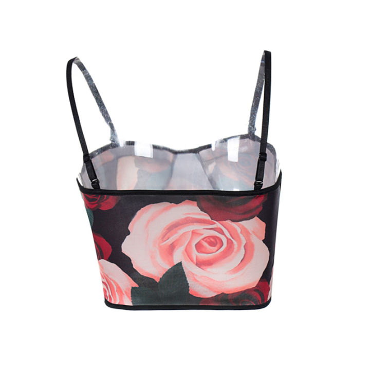 Sun%20Tight%20Upper%20Collar%20V%20Summer%20Vest%20Classification%20Hot%20%E3%80%90%E3%80%912021%20Women's%20Fashion%20Luxury%20Rose%20Print%20Suspenders%20Open%20Back%20Exposed%20Navel%20Suspenders%20Casual-top%20-%20Image%205