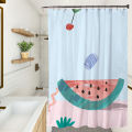 Small fresh series household shower curtain bathroom curtain hand-painted waterproof shower curtain factory direct wholesale. 