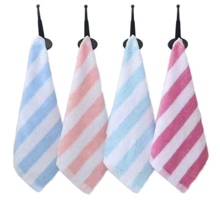 Colorful%20Striped%20Childrens%20Pure%20Cotton%20Absorbent%20Soft%20Non-Shedding%20Small%20Square%20Towel%20Kindergarten%20Hook%20Handkerchief%20-%20Image%205