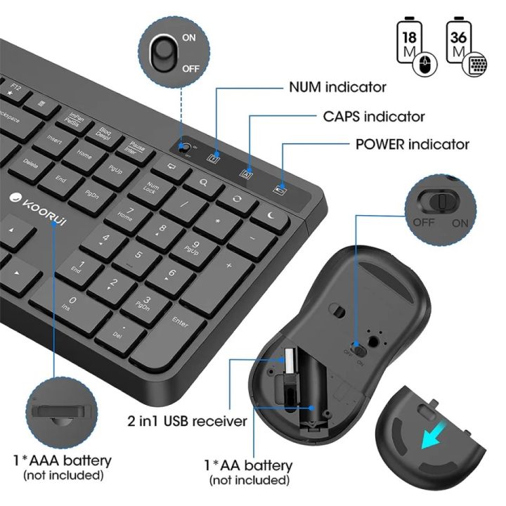 KOORUI%20BK0104%20Wireless%20Keyboard%20and%20Mouse,%20Quiet%20Mouse%20Keyboard%20Set,%20German%20Layout%20QWERTZ%20with%2012%20Function%20Keys,%202.4%20GHz%20Keyboard,%20Mouse%20Set%20for%20Windows,%20MacOS,%20Linux,%20Black%20-%20Image%202