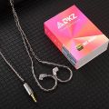 Sutuiying QKZ T1 Earphone Cable 200 Core Copper Silver-plated Upgrade Cable Fifty percent discount 0.75mm 3.5mm 2Pin Wired Headset For KZ ZSN ZS10 Pro EDX TRN. 