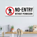 No Entry Sign Printed in 2 mm Foam Board. 