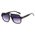 Difutagui Luxury[ New ]T Word Retro Double Beam Large Frame Pilot Sunglasses Luxury Trendy Fashion Big Face Sun Glasses 2024 Sunglasses. 