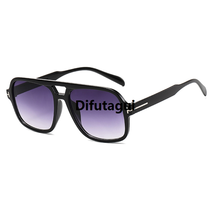 Difutagui%20Luxury%5B%20New%20%5DT%20Word%20Retro%20Double%20Beam%20Large%20Frame%20Pilot%20Sunglasses%20Luxury%20Trendy%20Fashion%20Big%20Face%20Sun%20Glasses%202024%20Sunglasses%20-%20Image%205