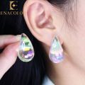 Enacolor Fashion Colorful Transparent Droplet Earrings Irregular Acrylic Stud Earrings  for  Girls   Female Accessories New 2026. 