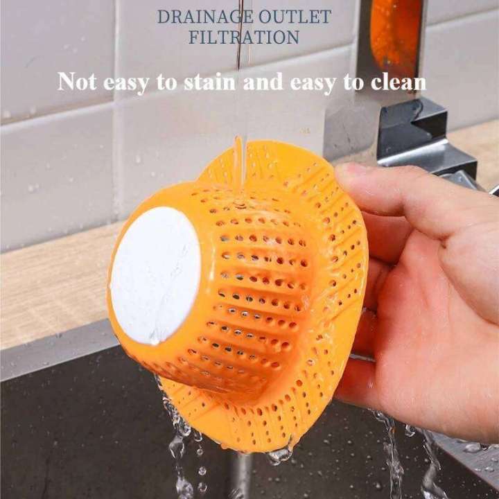 Floor Drain Catcher Silicone Sink Filter, Washbasin Anti Clogging Hair Blocker, Shower Bathtub Drinage Bathroom Accessories