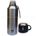 2 Liters Large Stainless Steel Vacuum Flask Thermos Water Bottle - Keeps Hot & Cold 18 Hours - With Steel Tea Infuser, Cup Lid & Carrying Pouch - Premium Travel Insulated Jug. 