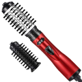 Linguolin 2 Replaceable Head 360 Rotating AirFlow Hot Air Brush Hair Straightener Curler Iron Volumizer Blowers Electric Hair Dryer Comb. 